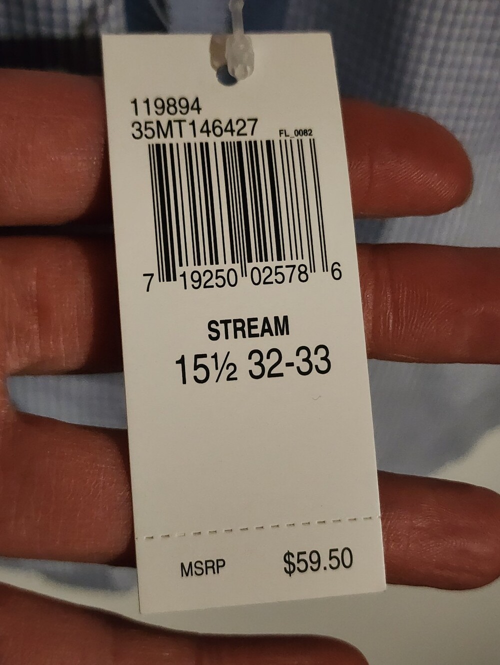 Michael Kors Men's Light Blue Micro-Check Dress Shirt NWT - Picture 4 of 5